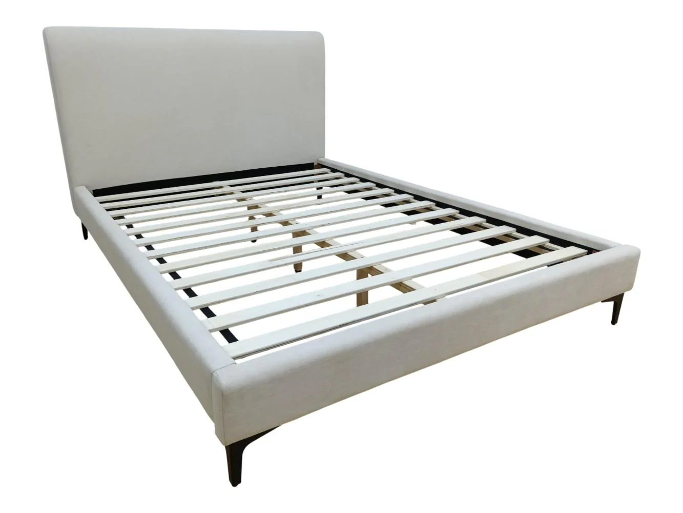 Cama Doble Prisma, Blanco, Madera roble tapizada - Image 8
