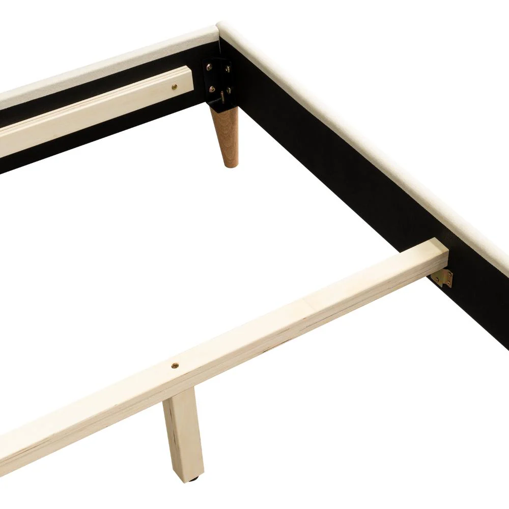 CAMA DOBLE TANIA, GRIS CREMA, MADERA ROBLE TAPIZADA - Image 11