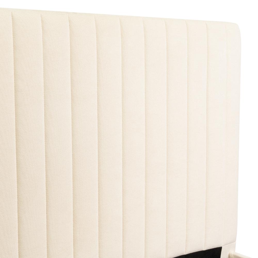 CAMA DOBLE TANIA, GRIS CREMA, MADERA ROBLE TAPIZADA - Image 12