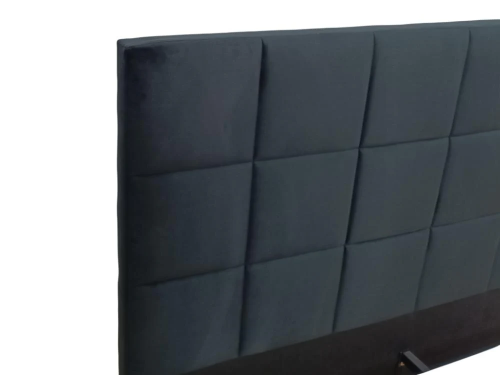 Cama Doble Vertex, Negro, Madera roble tapizada - Image 6
