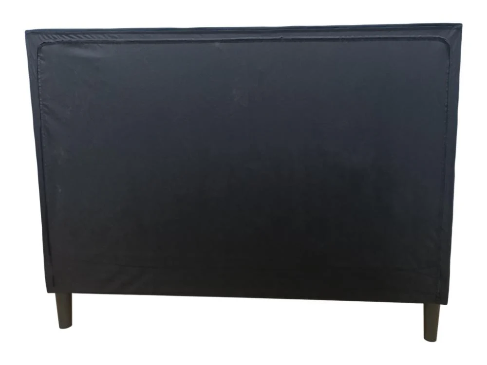 Cama Doble Vertex, Negro, Madera roble tapizada - Image 8