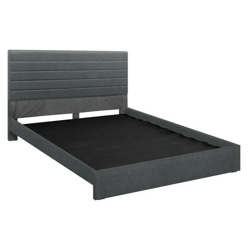 CAMA LEO COLOR GRIS TELA 100X190 SENCILLO