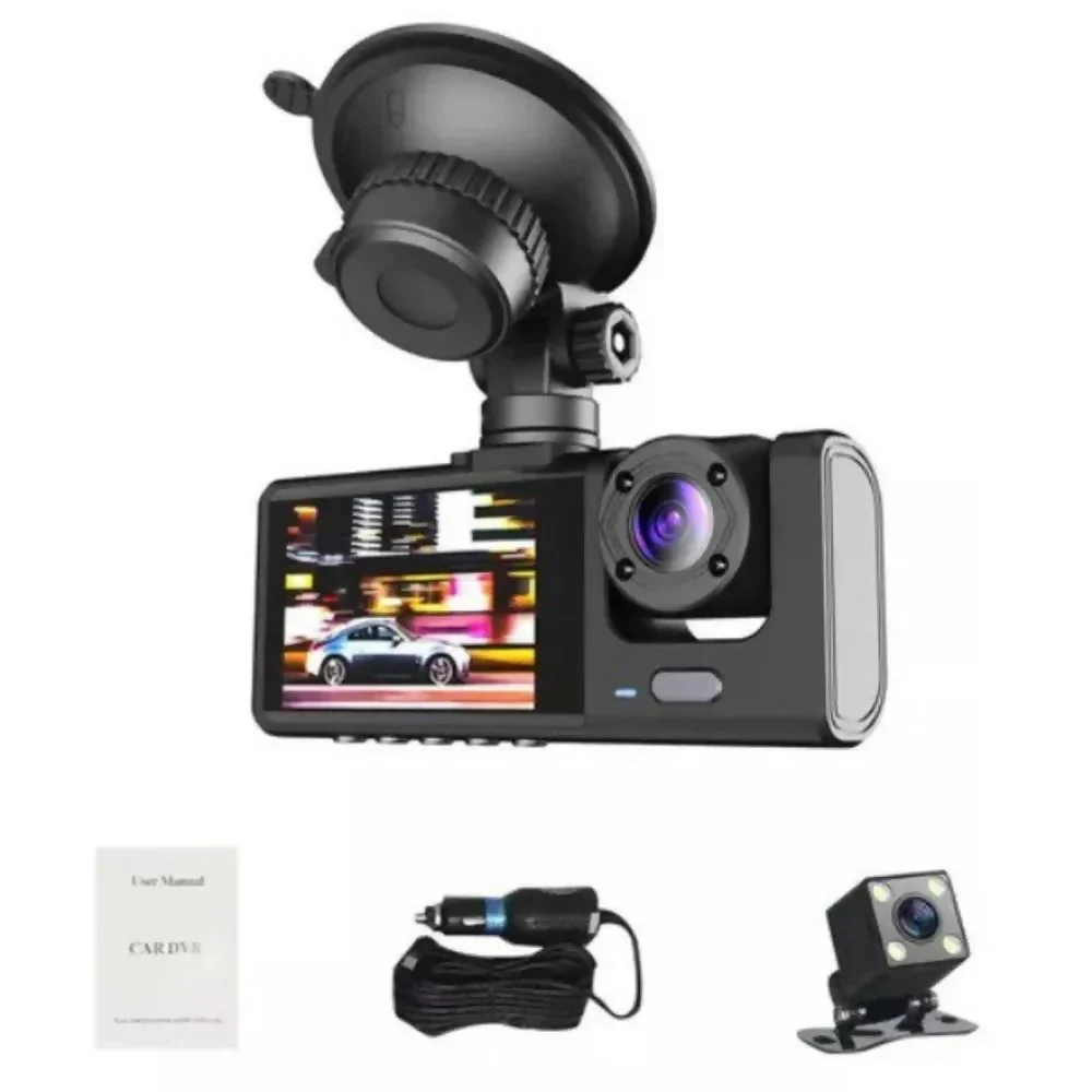 CÁMARA CARRO 3 LENTES FULL HD