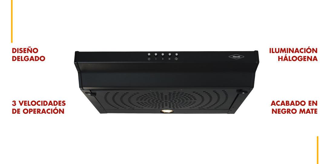 Campana Kala Negra 60cm 3 Velocidades Haceb - Image 8