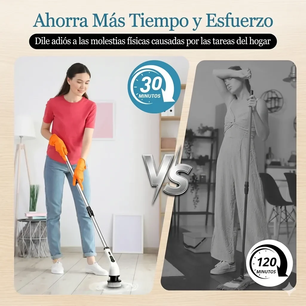 CEPILLO ELÉCTRICO LIMPIEZA BAÑO COCINA PISOS GIRATORIO - Image 3