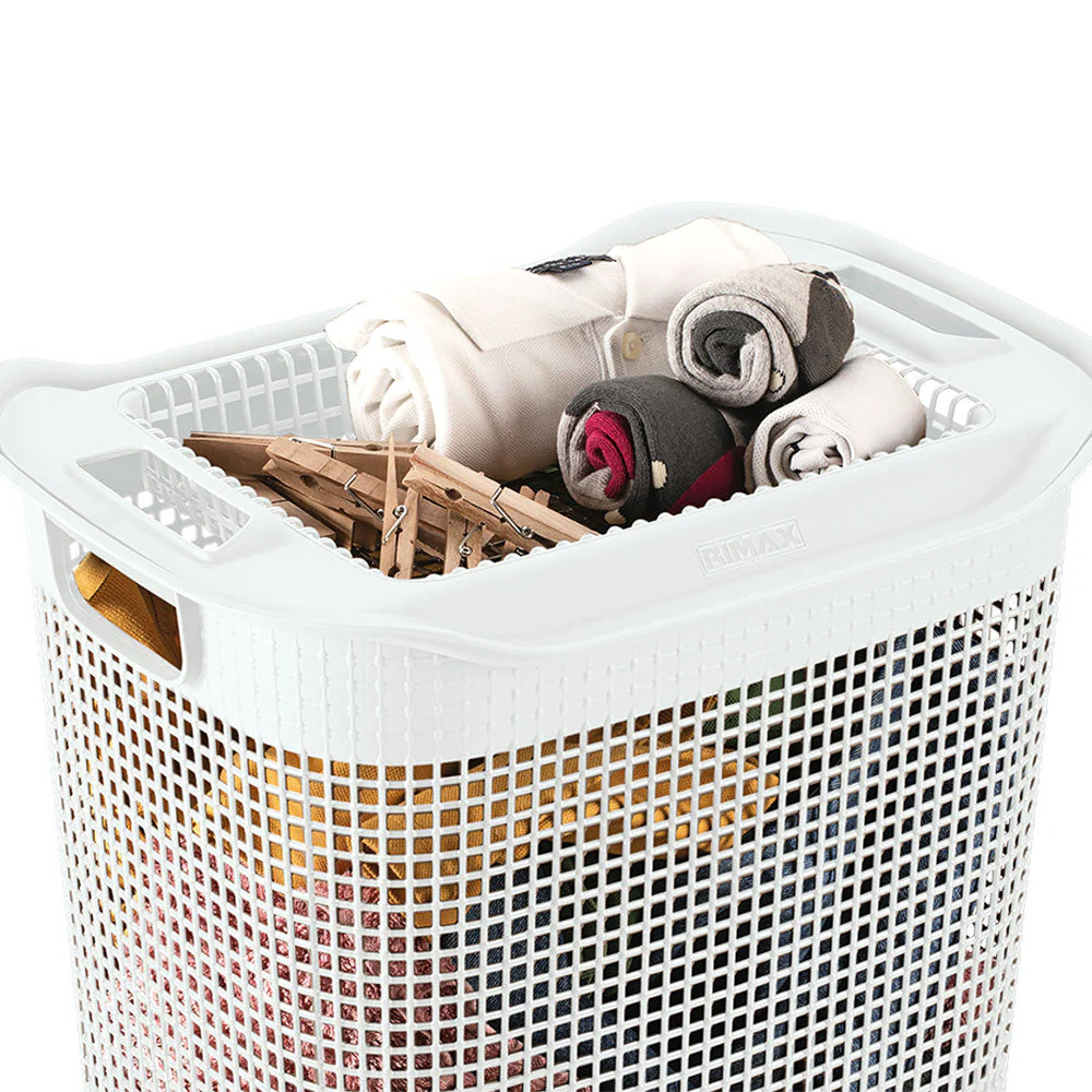 Cesta Para Ropa Linum Con Tejido Premium Blanco - Image 3
