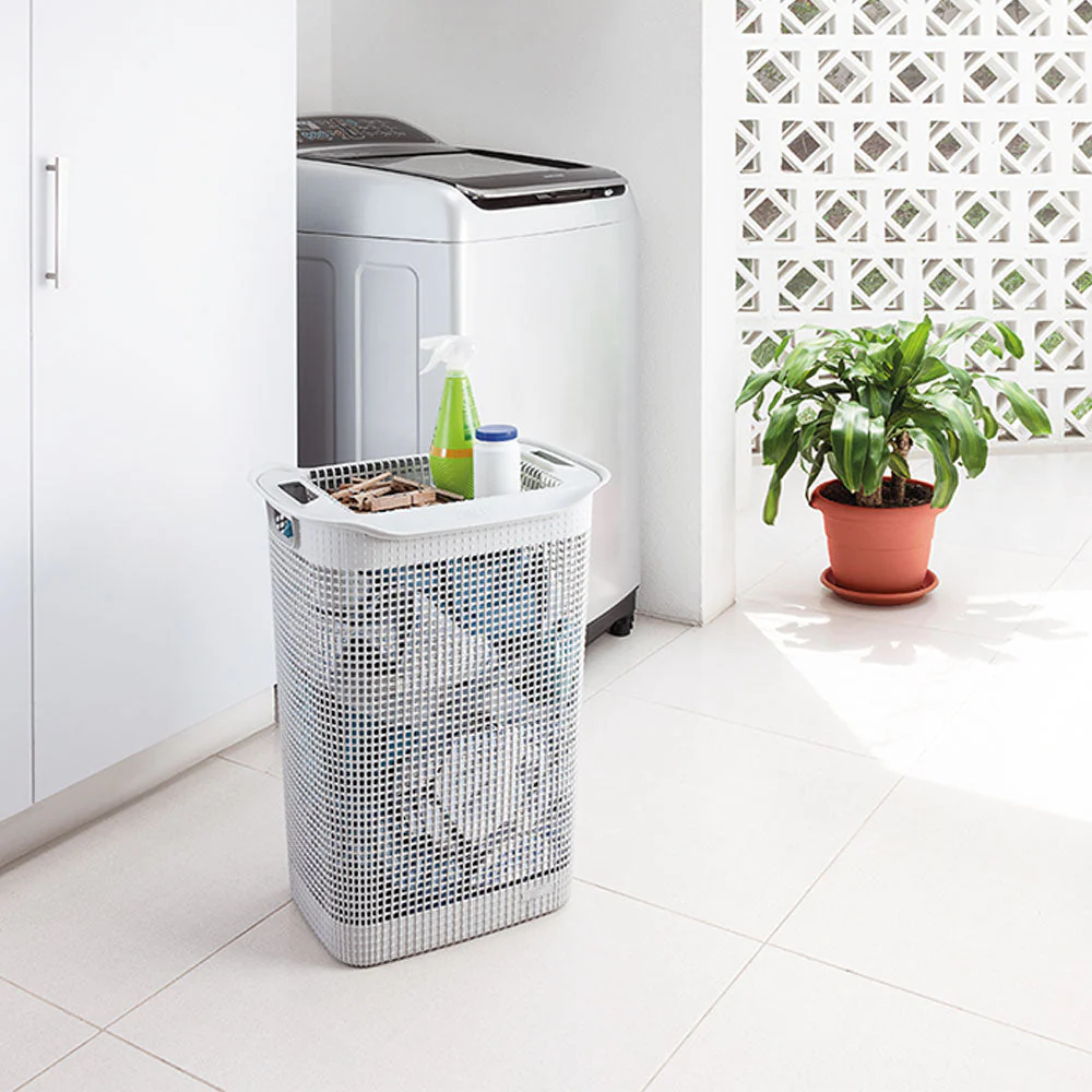 Cesta Para Ropa Linum Con Tejido Premium Blanco - Image 5