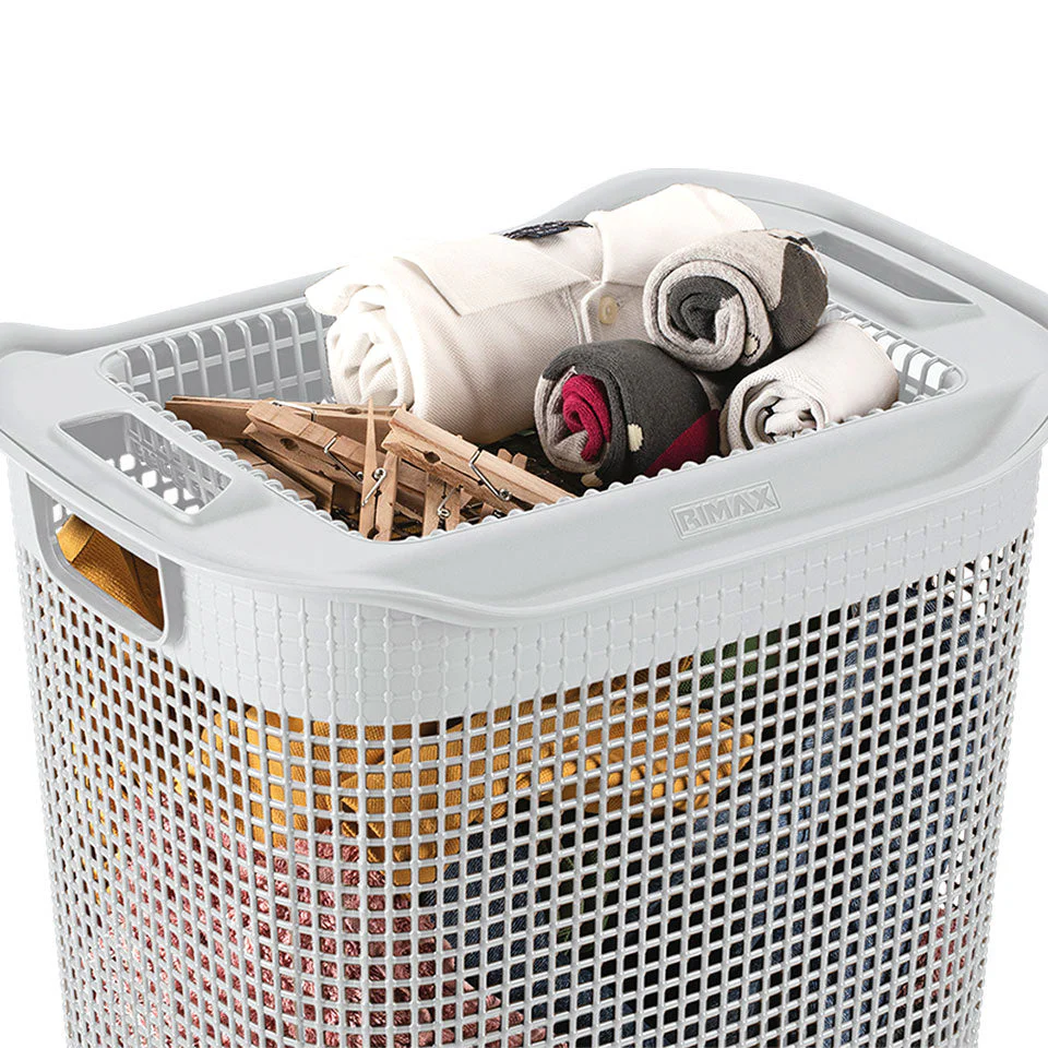 Cesta Para Ropa Linum Con Tejido Premium Gris Hielo - Image 3