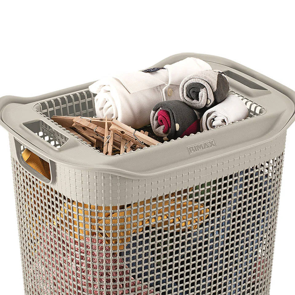 Cesta Para Ropa Linum Con Tejido Premium Taupe - Image 3