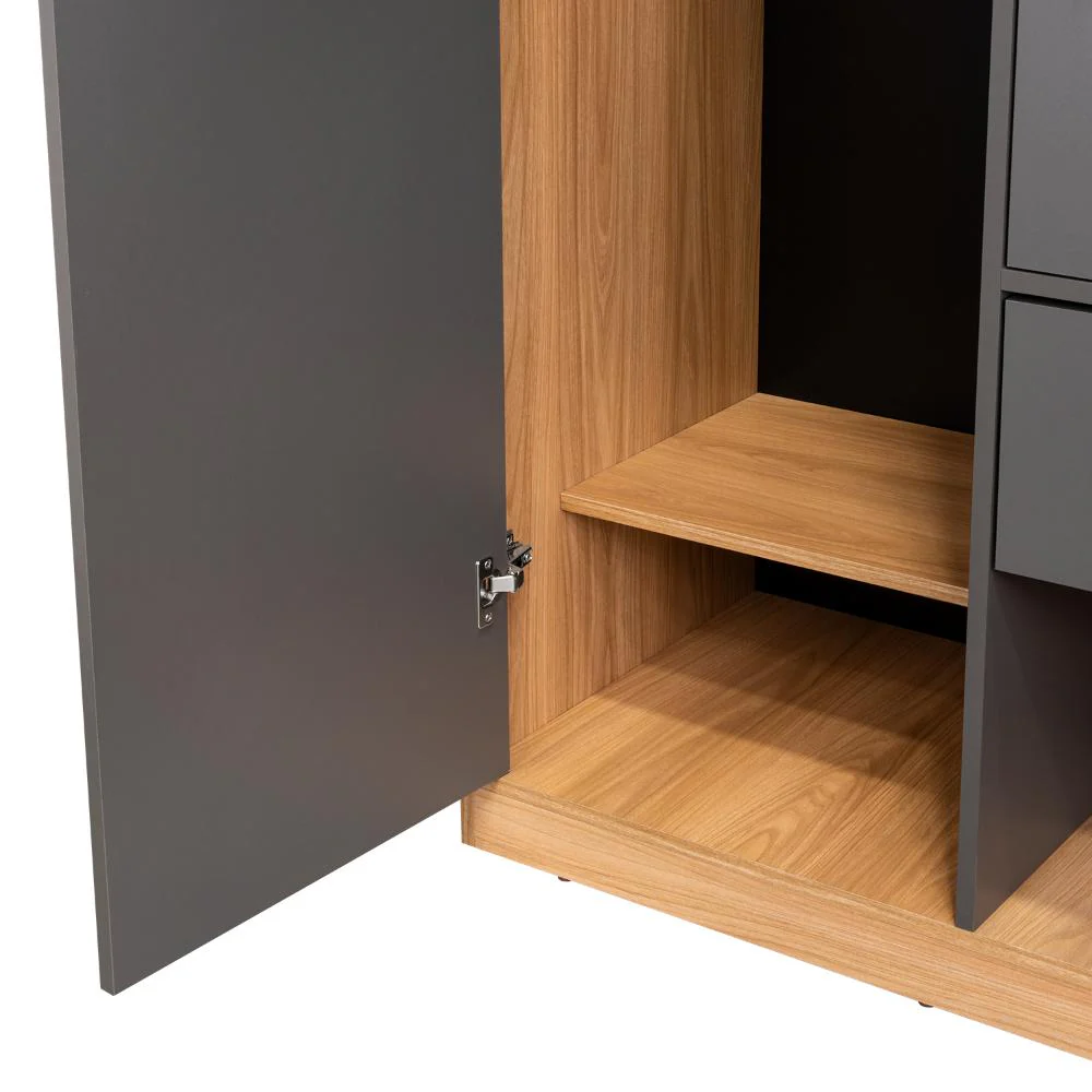 CLOSET ADER, PLATA OSCURO Y FRESNO EUROPEO, DE DOS PUERTAS ZF - Image 13