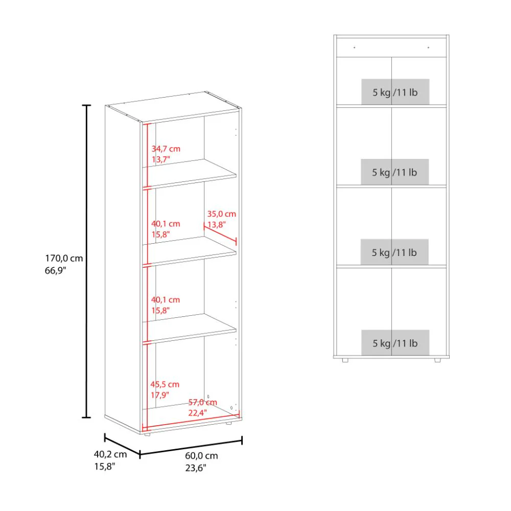 CLOSET BEICO II, BLANCO DUQUEZA, CON TRES PUERTAS ABATIBLES Y CUATRO ENTREPAÑOS - Image 8