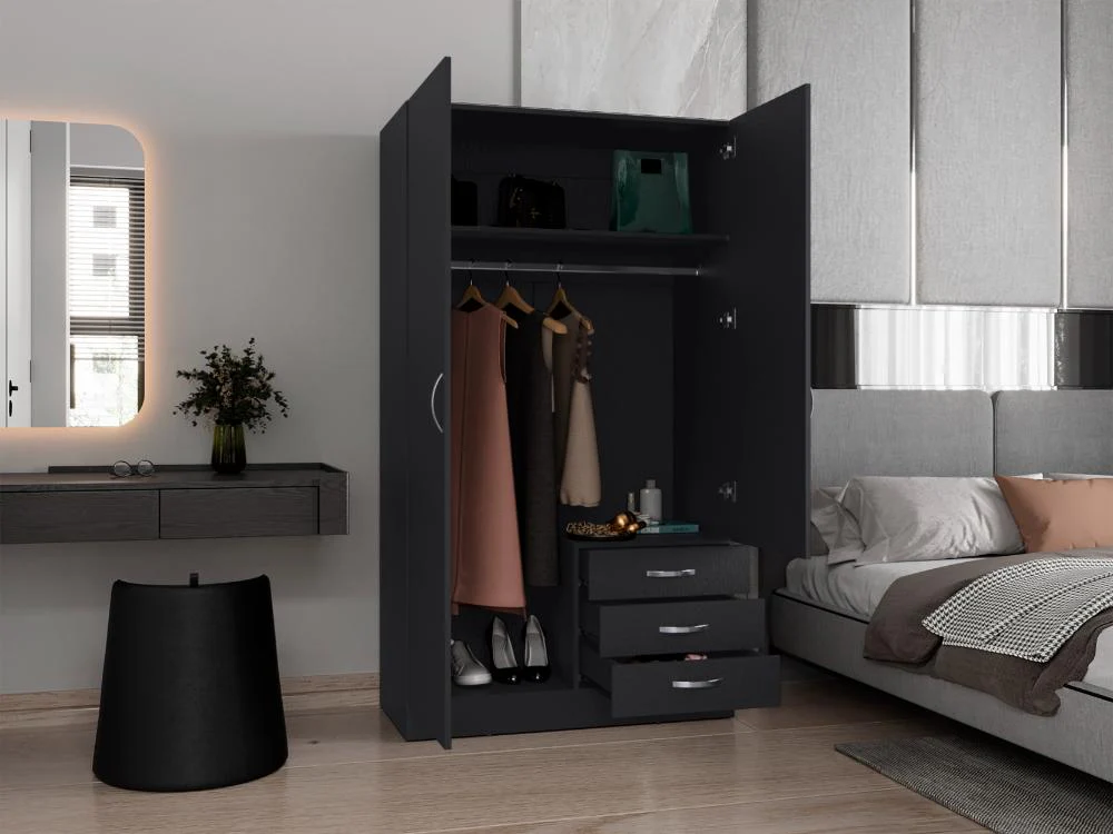 CLOSET SAMKA, WENGUE, CON DOS PUERTAS ABATIBLES Y TRES CAJONES - Image 6