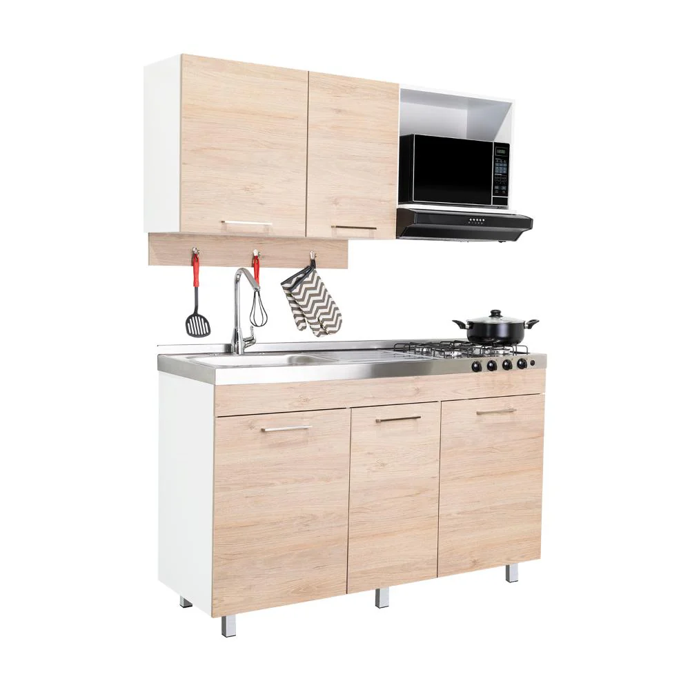 COCINA INTEGRAL DENEB, BEIGE Y BLANCO NO INCLUYE MESÓN