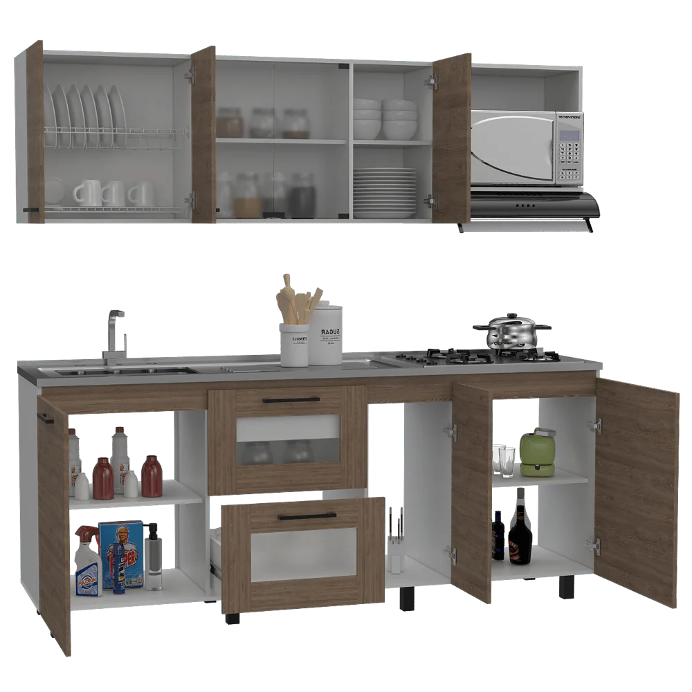 COCINA INTEGRAL KARLOT, MIEL Y BLANCO, NO INCLUYE MESÓN - Image 8
