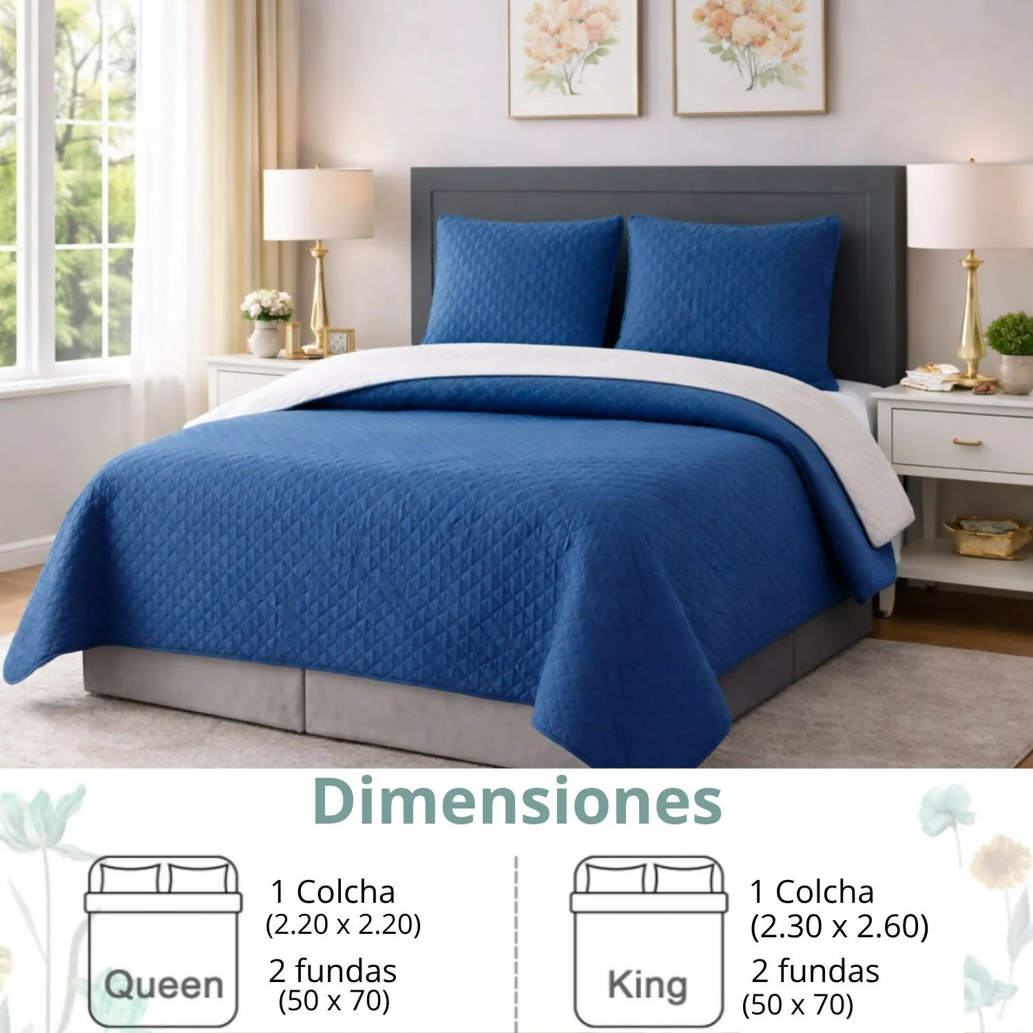 Colcha queen doble faz - Image 28