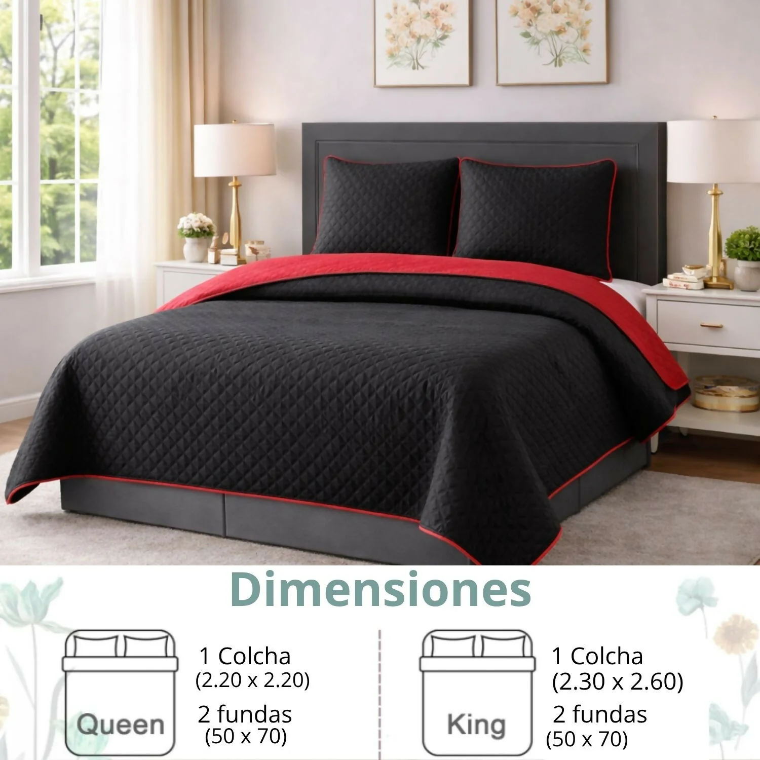 Colcha queen doble faz - Image 48