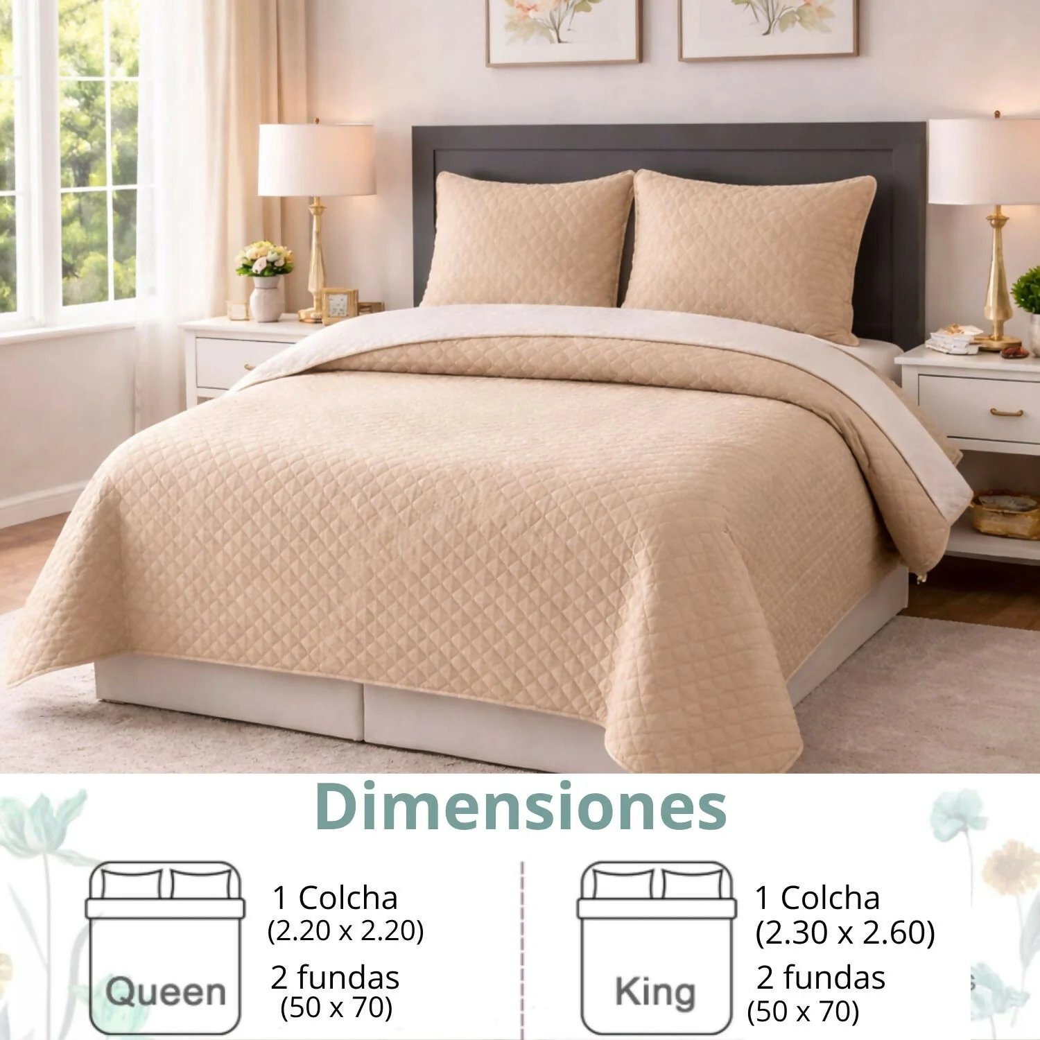 Colcha queen doble faz - Image 7