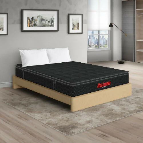 COLCHÓN ORTHOPACK BTU + BASE CAMA + ALMOHADA COLOR NEGRO TELA COLOR BEIGE 100X190 SENCILLO - Image 2