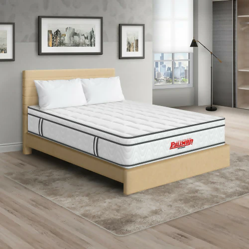 COLCHÓN ORTHOPACK EURO + CAMA LEO + ALMOHADA COLOR CLASICO TELA COLOR BEIGE 100X190 SENCILLO - Image 2