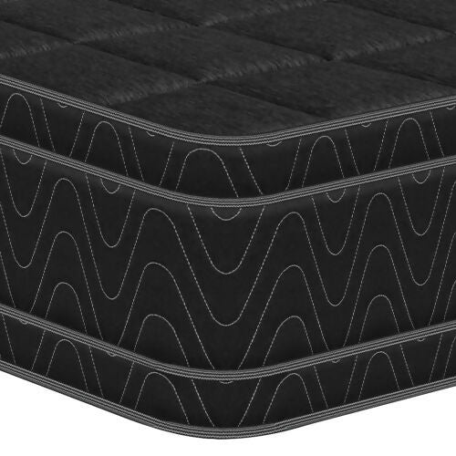 COLCHÓN ORTHOPACK EURO + CAMA LEO + ALMOHADA COLOR NEGRO TELA COLOR CAFE 200X200 KING - Image 4