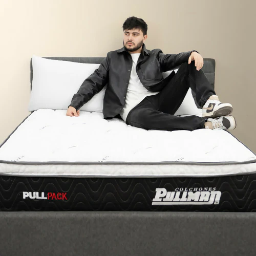 COLCHÓN PULLPACK EURO U BANDA NEGRO 120X190 SEMIDOBLE TELA ANTIESTÁTICA - Image 8