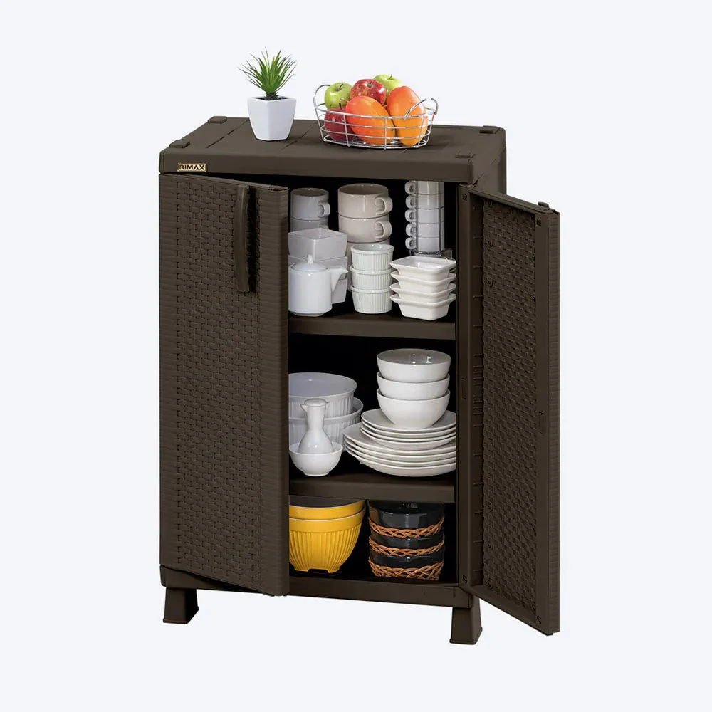 Combo Cocina Rattan (Armario Grande + Armario Mediano) Wengue - Image 2