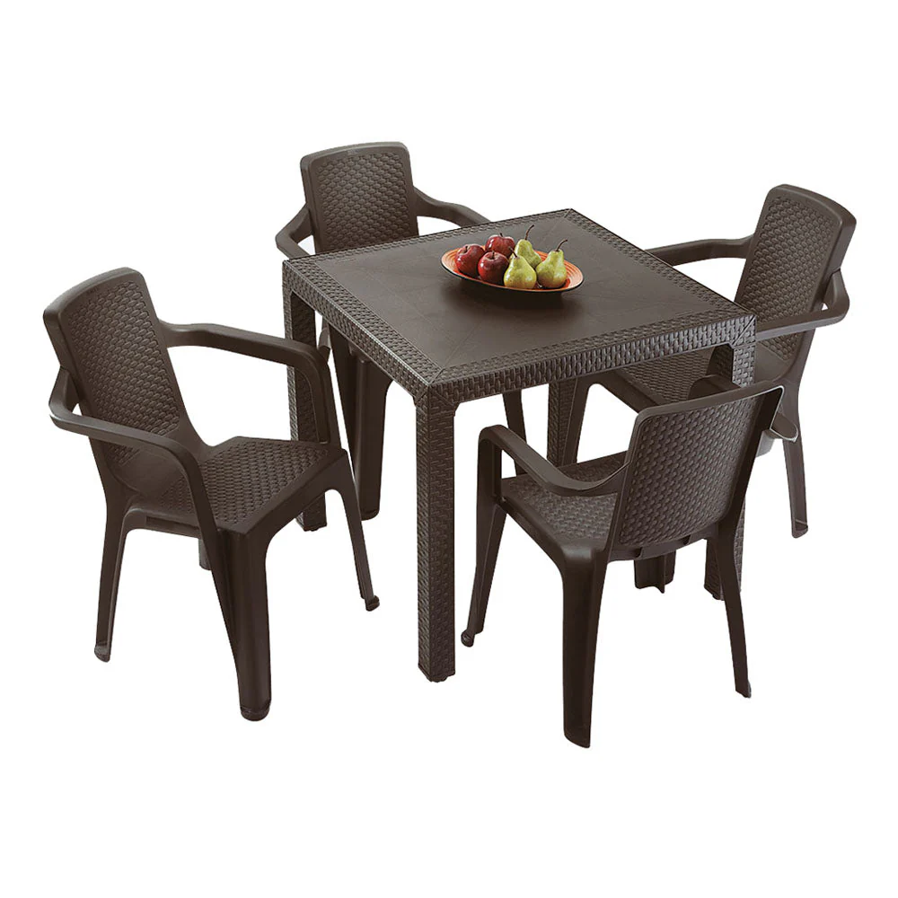 Combo Comedor Eterna (1 Mesa + 4 Sillas Con Brazos) Wengue - Image 6