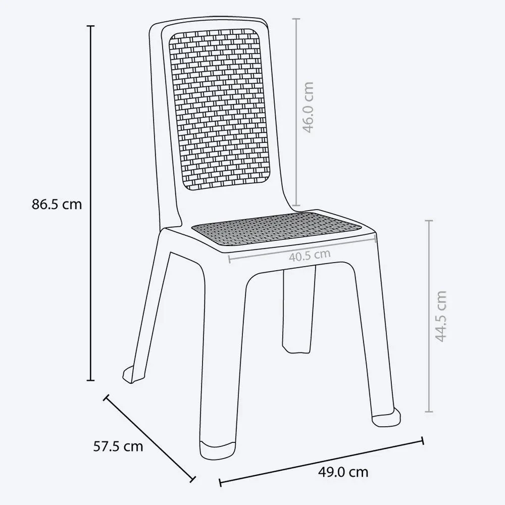 Combo Comedor Eterna (1 Mesa + 4 Sillas Sin Brazos) Negro - Image 4