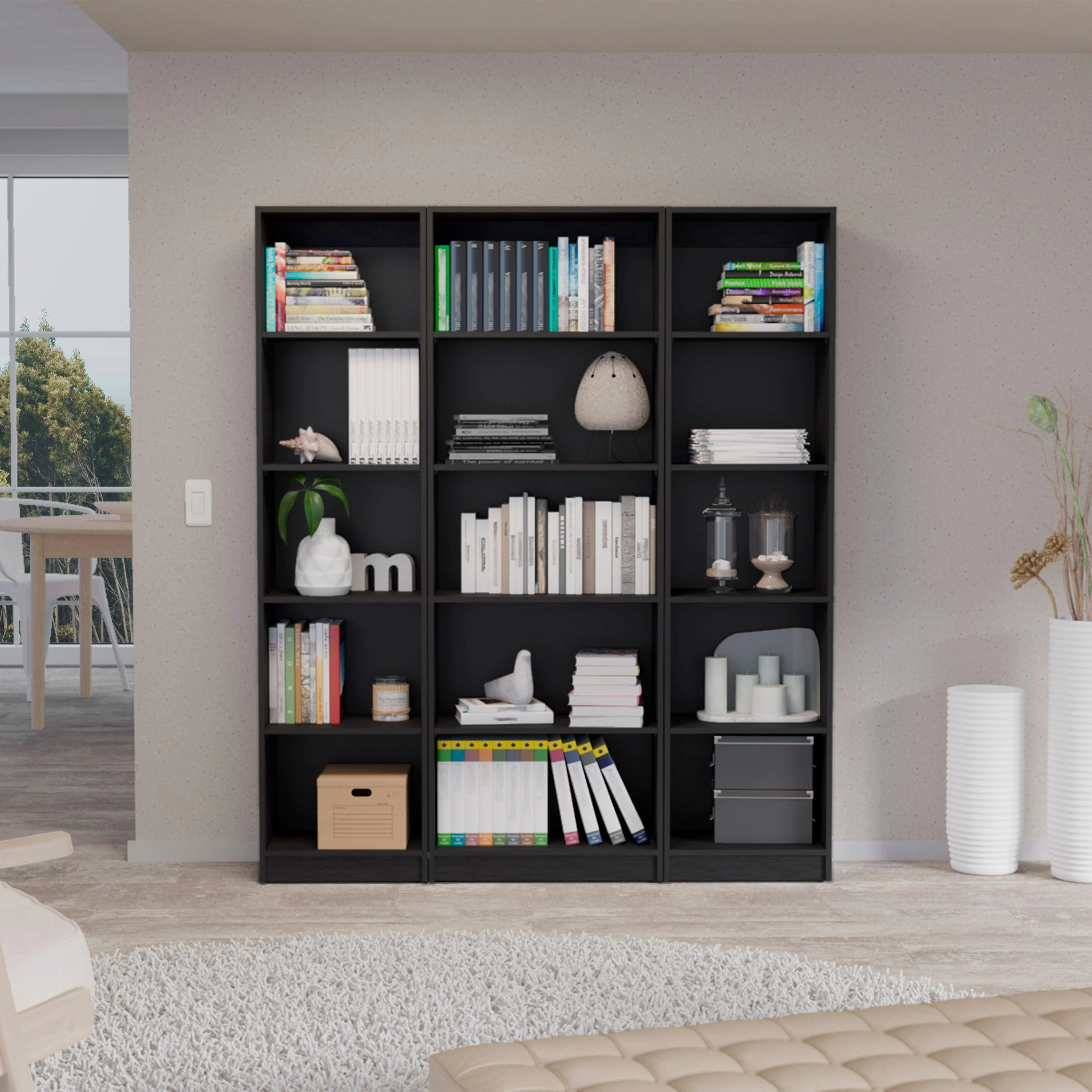 COMBO DE BIBLIOTECAS HOME, WENGUE INCLUYE TRES BIBLIOTECAS - Image 2