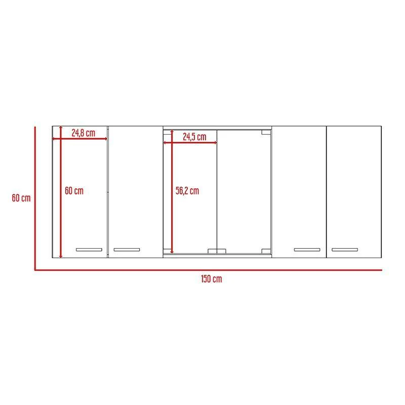 COMBO PARA COCINA DELI, WENGUE Y BLANCO, INCLUYE MÓDULO DE MICROONDAS Y GABINETE SUPERIOR DE COCINA - Image 11
