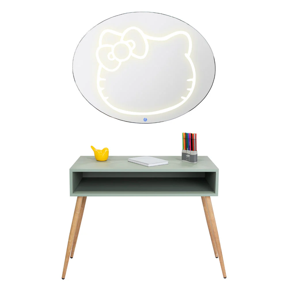 COMBO INFANTIL LIANA, AGAVE Y CAFÉ CLARO, INCLUYE ESCRITORIO Y ESPEJO LED - Image 3