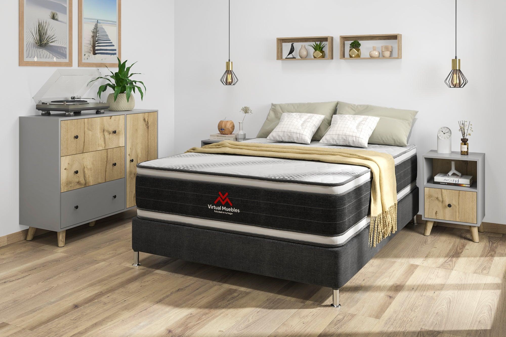 COMBO PARA HABITACIÓN BELA, INCLUYE BASE CAMA DOBLE, COLCHÓN Y PROTECTOR - Image 9