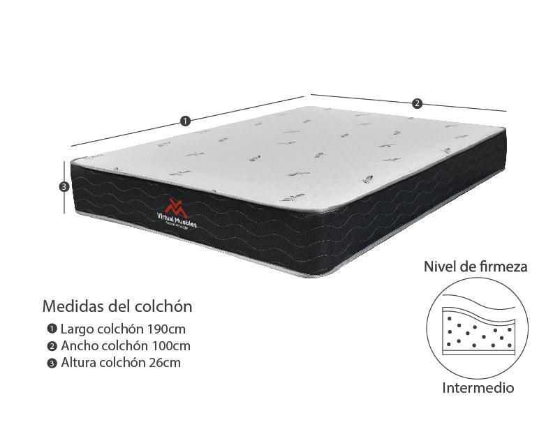 COMBO PARA HABITACIÓN GADEL, INCLUYE CAMA SENCILLA, COLCHÓN Y PROTECTOR - Image 7