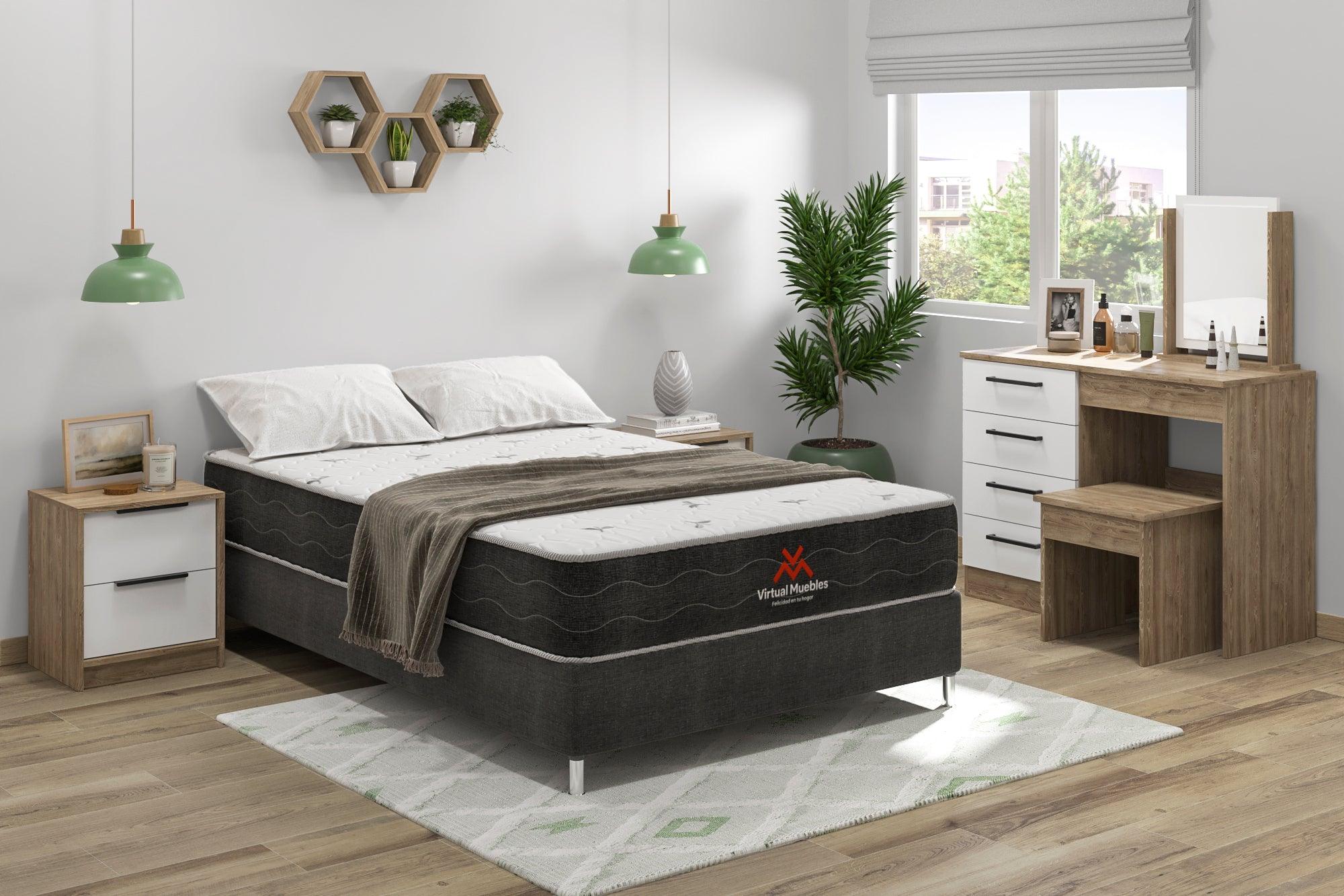 COMBO OMEGA DE CAMA Y COLCHON SEMIDOBLE PARA HABITACIÓN CON PROTECTOR - Image 8