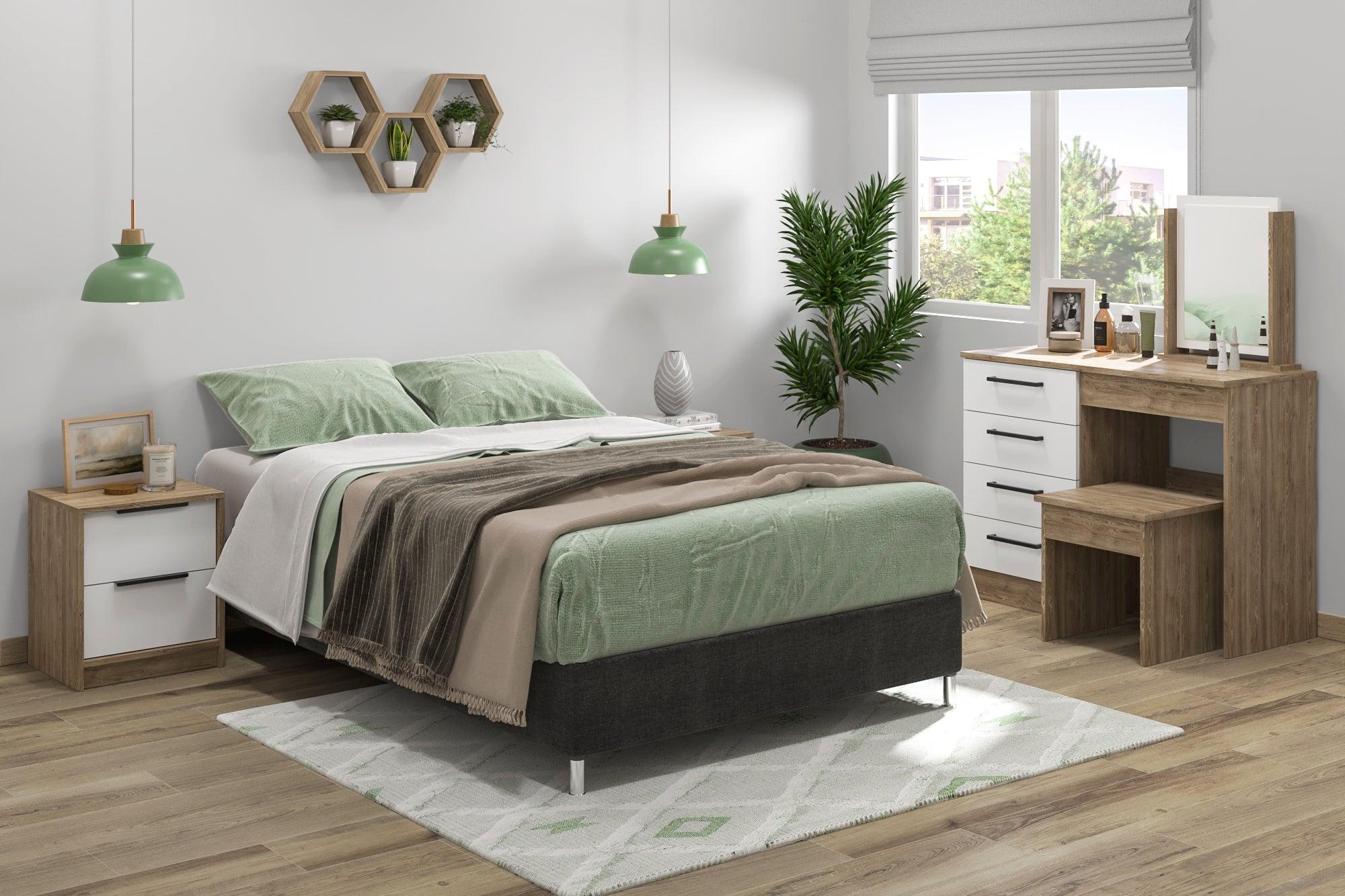 COMBO OMEGA DE CAMA Y COLCHON SEMIDOBLE PARA HABITACIÓN CON PROTECTOR - Image 9