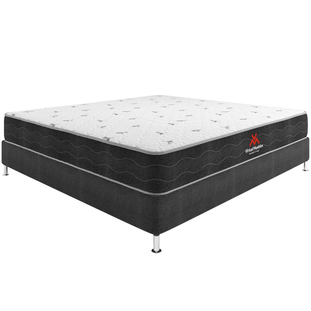 COMBO PARA HABITACIÓN WALLY, INCLUYE BASE CAMA PRESIDENCIAL Y COLCHÓN