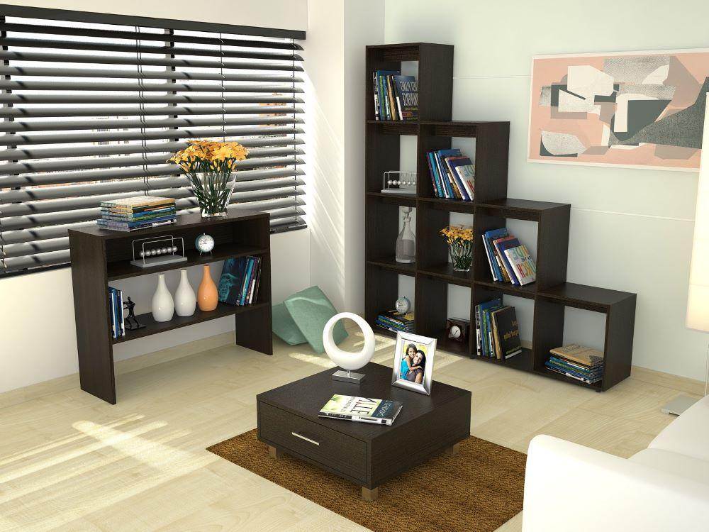 COMBO PARA SALA MOROCCO, INCLUYE BIBLIOTECA ESCALERA, MESA AUXILIAR Y MESA DE CENTRO - Image 2