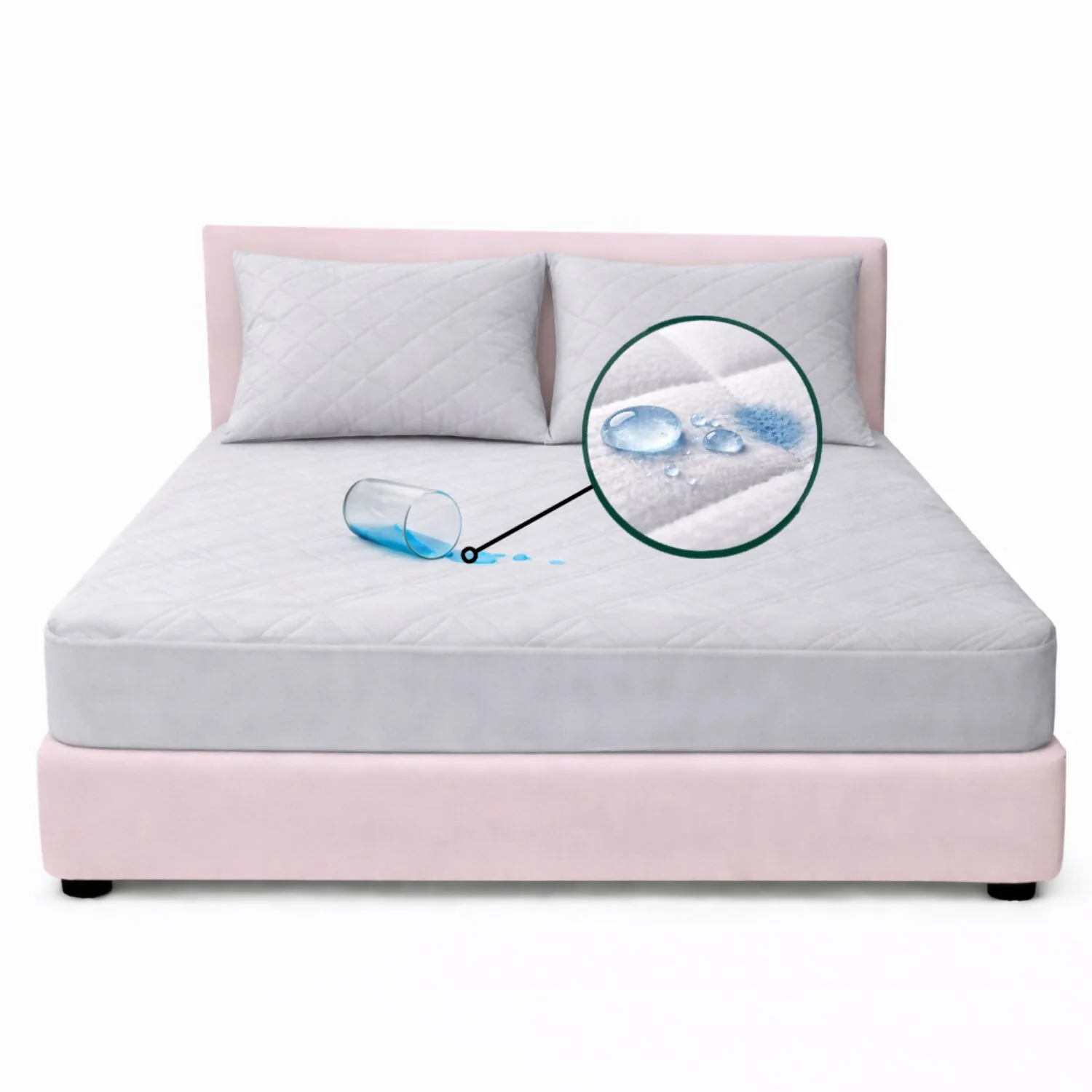 Combo protector colchon queen antifluido 160x190cm - Image 6