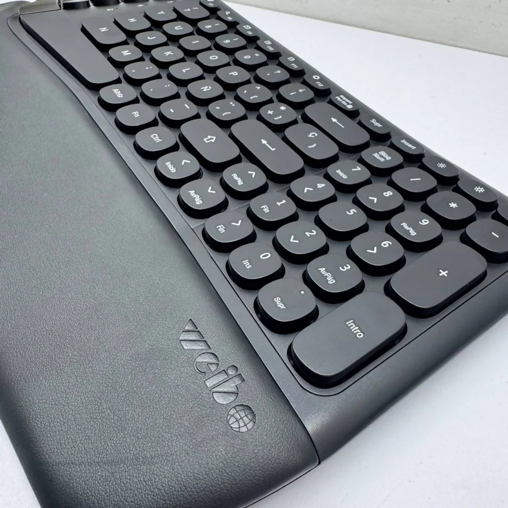 COMBO TECLADO MOUSE INALÁMBRICO ERGONÓMICO RECEPTOR USB WEIB - Image 3