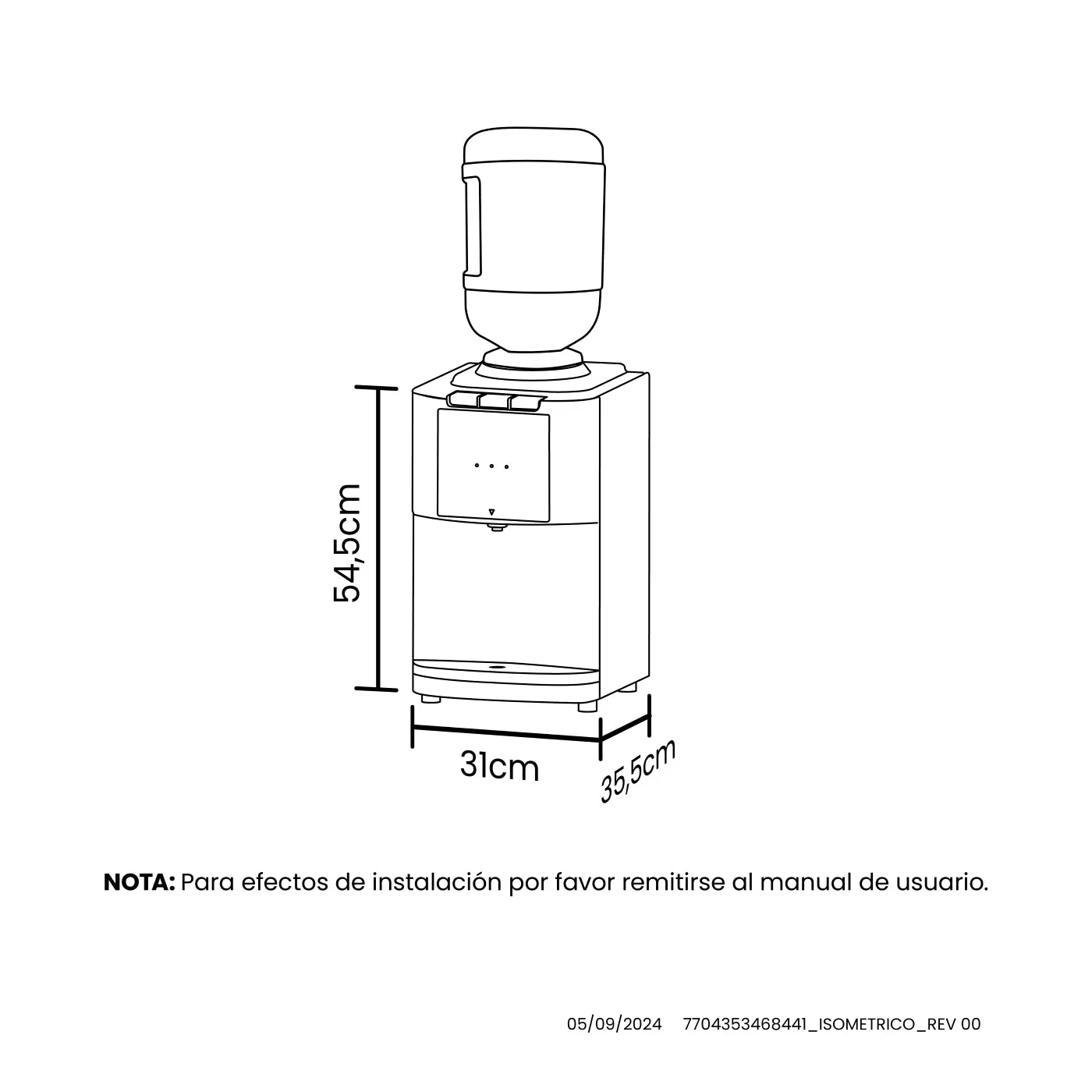 Dispensador De Agua De Mesa, Plateado - Image 9