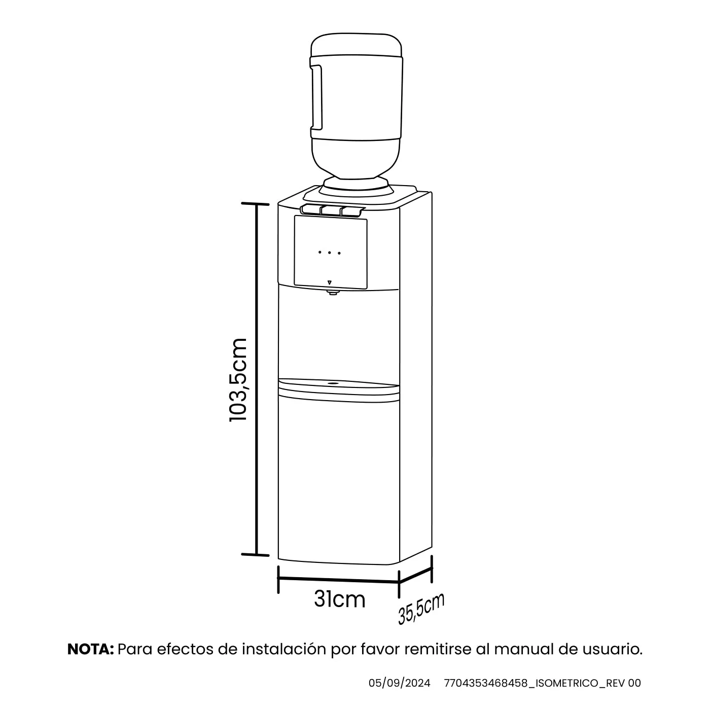 Dispensador De Agua De Piso Con Gabinete, Plateado - Image 9