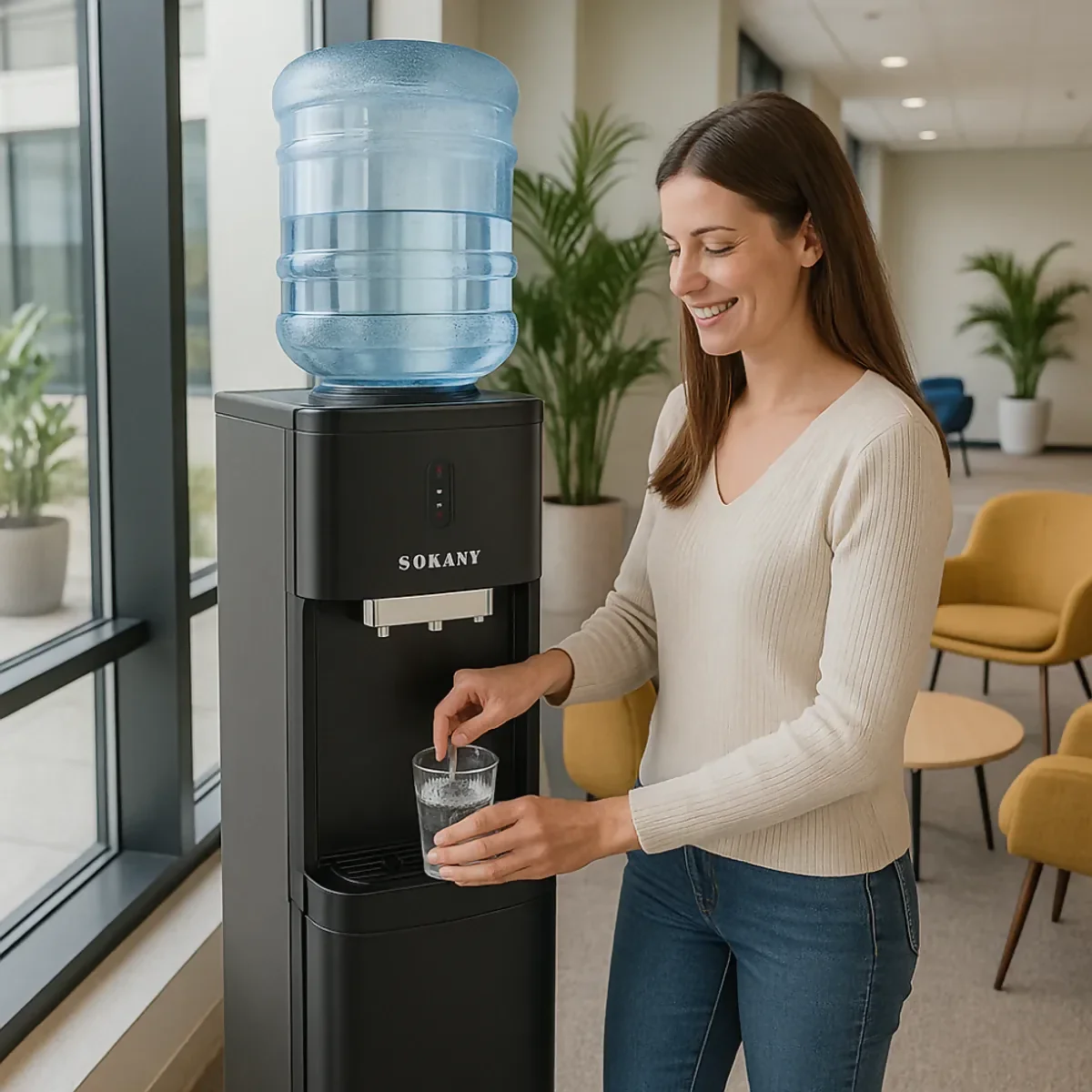 DISPENSADOR DE AGUA SOKANY CON NEVERA Y 3 TEMPERATURAS 550W - Image 5