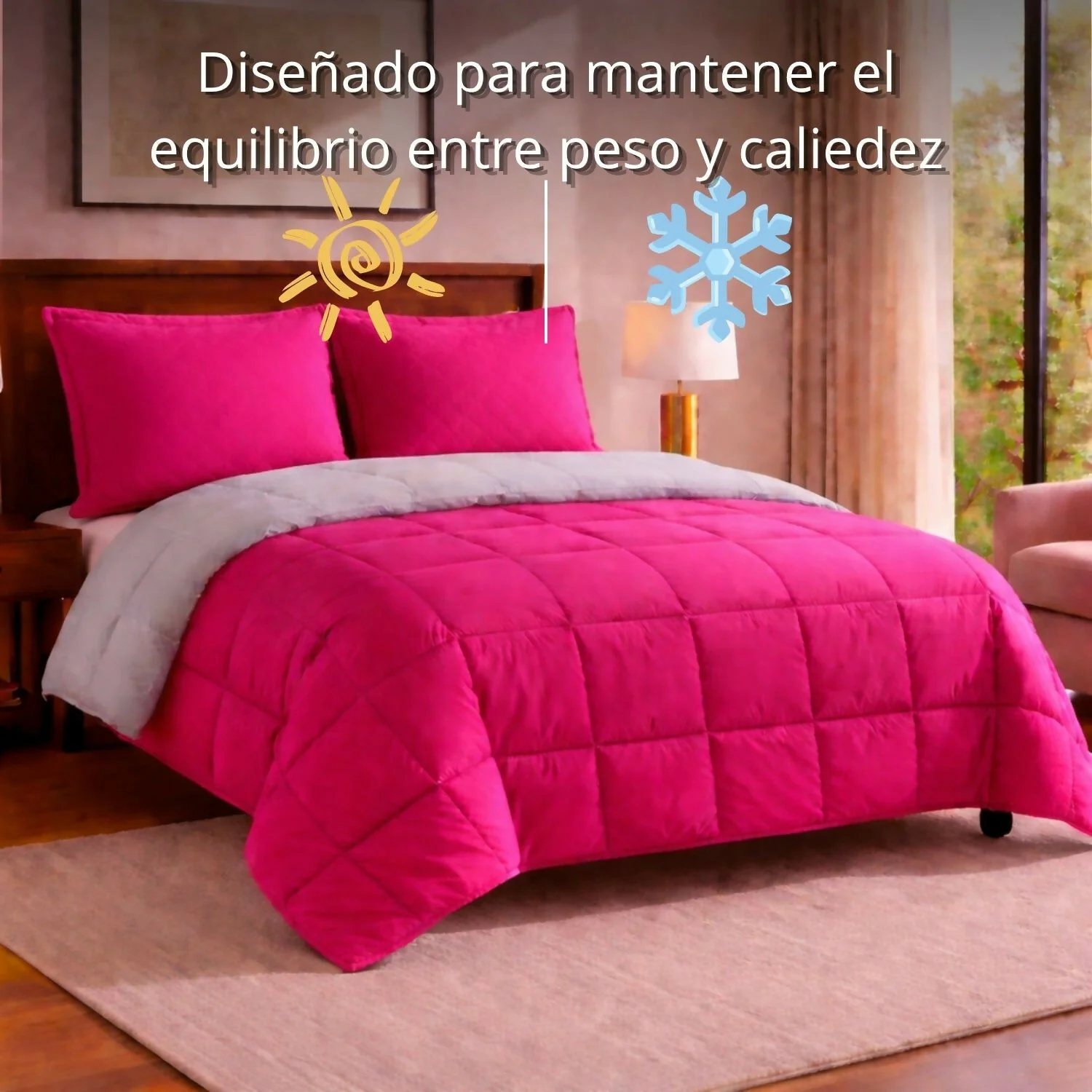 Edredon cubrelecho queen doble faz - Image 14