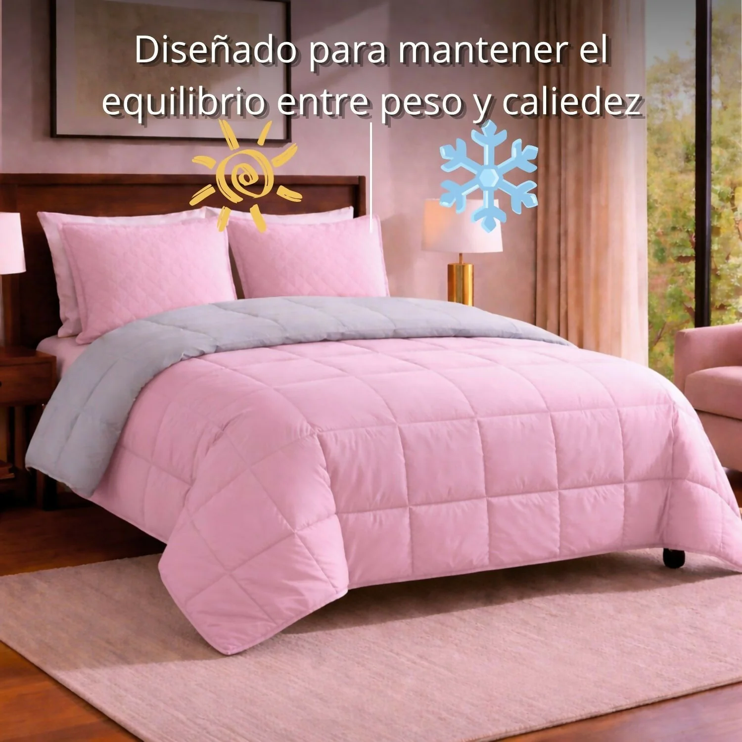 Edredon cubrelecho queen doble faz - Image 30