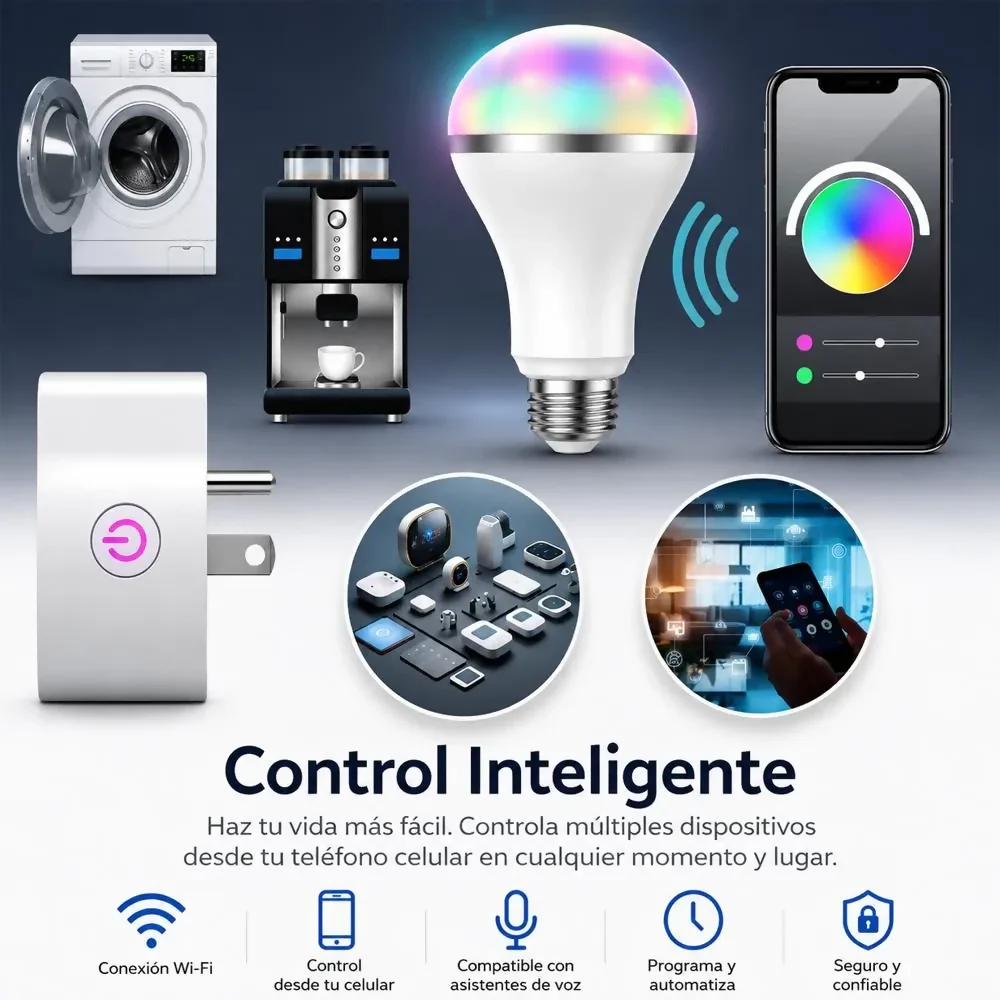 ENCHUFE INTELIGENTE RGB TOMA WIFI SMART ECHO ALEXA GOOGLE Y SIRI - Image 4