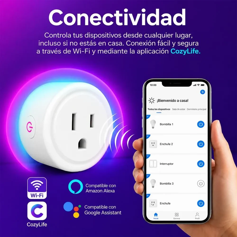 ENCHUFE INTELIGENTE RGB TOMA WIFI SMART ECHO ALEXA GOOGLE Y SIRI - Image 5