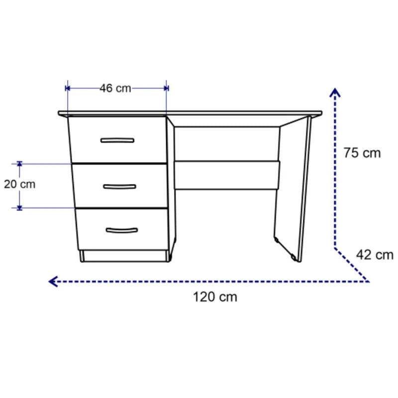 ESCRITORIO ANTIS WENGUE 120 X 75 X 42/WENGUE - Image 10