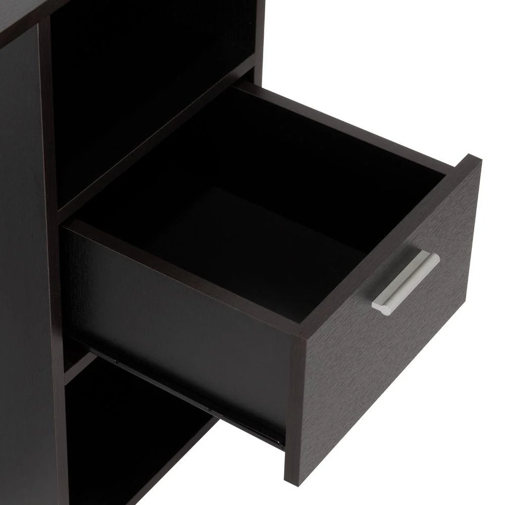 ESCRITORIO MALASIA, WENGUE, CON UN CAJÓN ARCHIVADOR Y DOS ENTREPAÑOS - Image 9