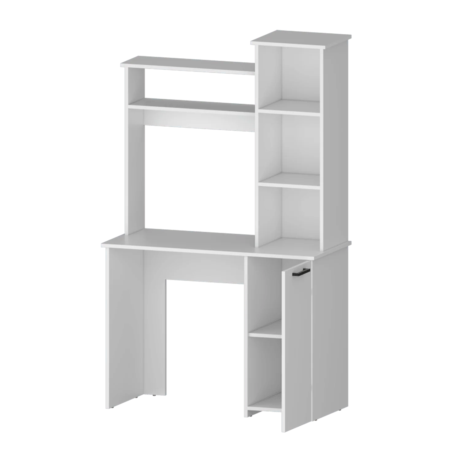 ESCRITORIO SIVAK, BLANCO, CON UNA PUERTA ABATIBLE Y ESPACIO PARA UBICAR OBJETOS ZF