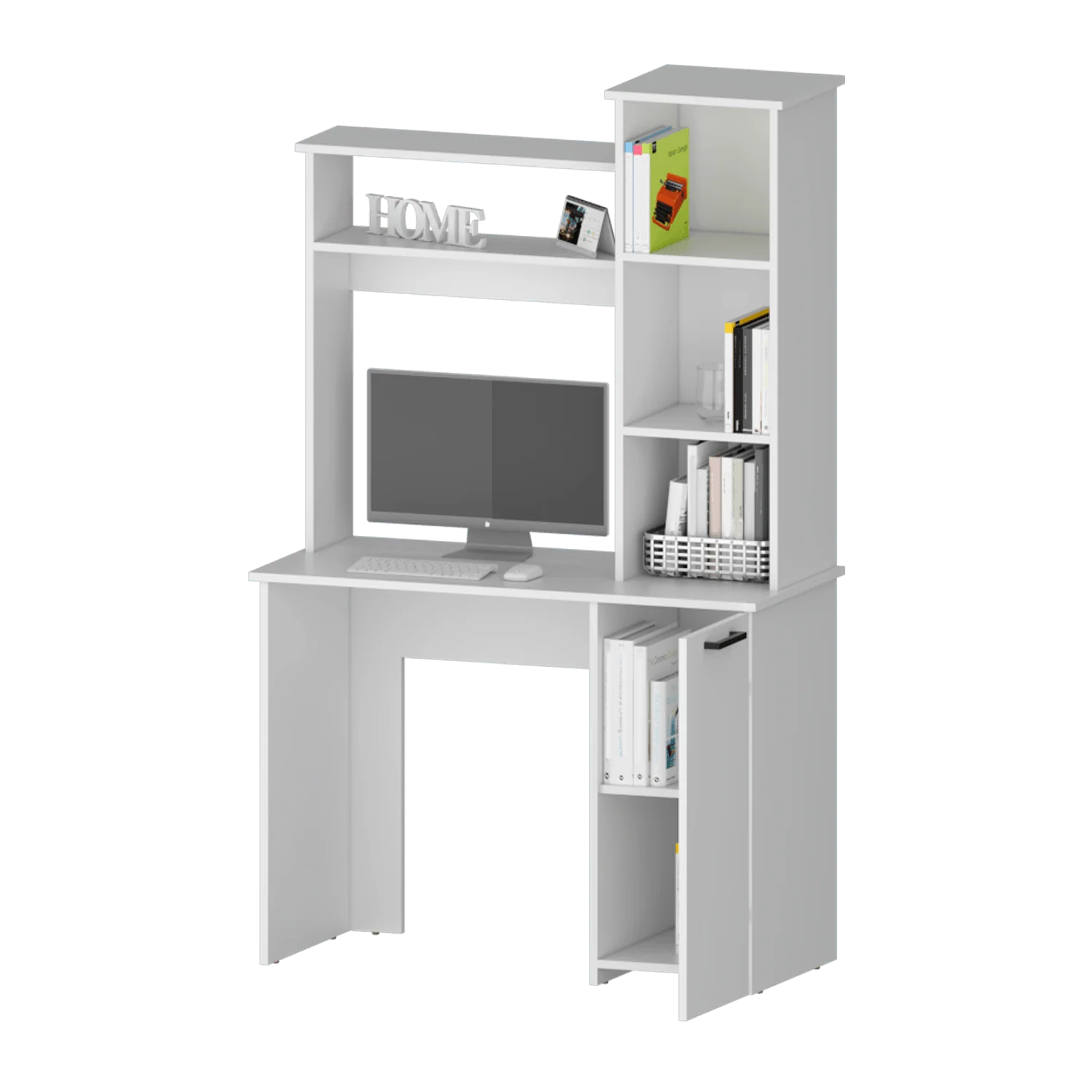 ESCRITORIO SIVAK, BLANCO, CON UNA PUERTA ABATIBLE Y ESPACIO PARA UBICAR OBJETOS ZF - Image 3